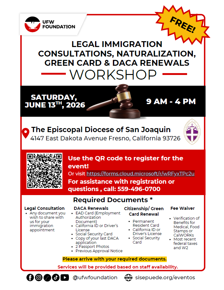 Fresno Immigration Workshop Flyer